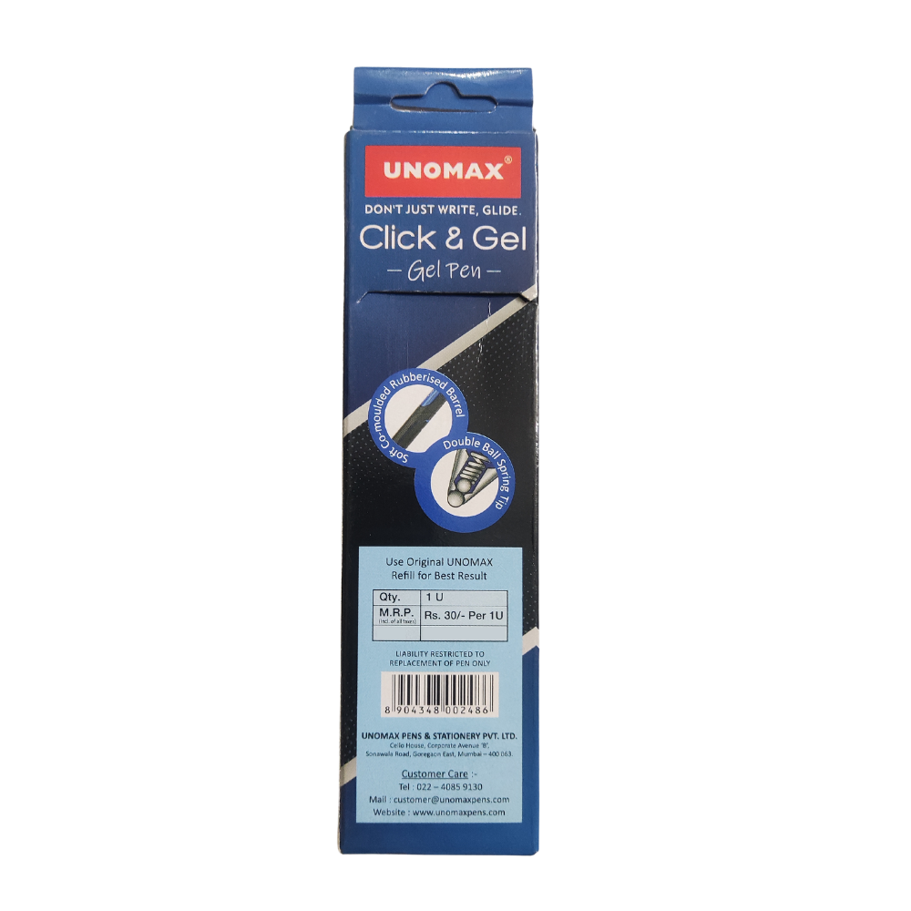 Unomax Click and Gel Pen – durgashop.in