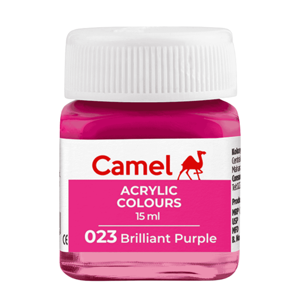 Camel Acrylic Colour -15 ml ( Brilliant Purple ) – Durgashop.in